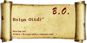 Bolya Ottó névjegykártya