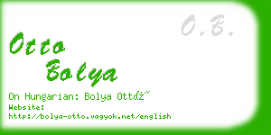 otto bolya business card